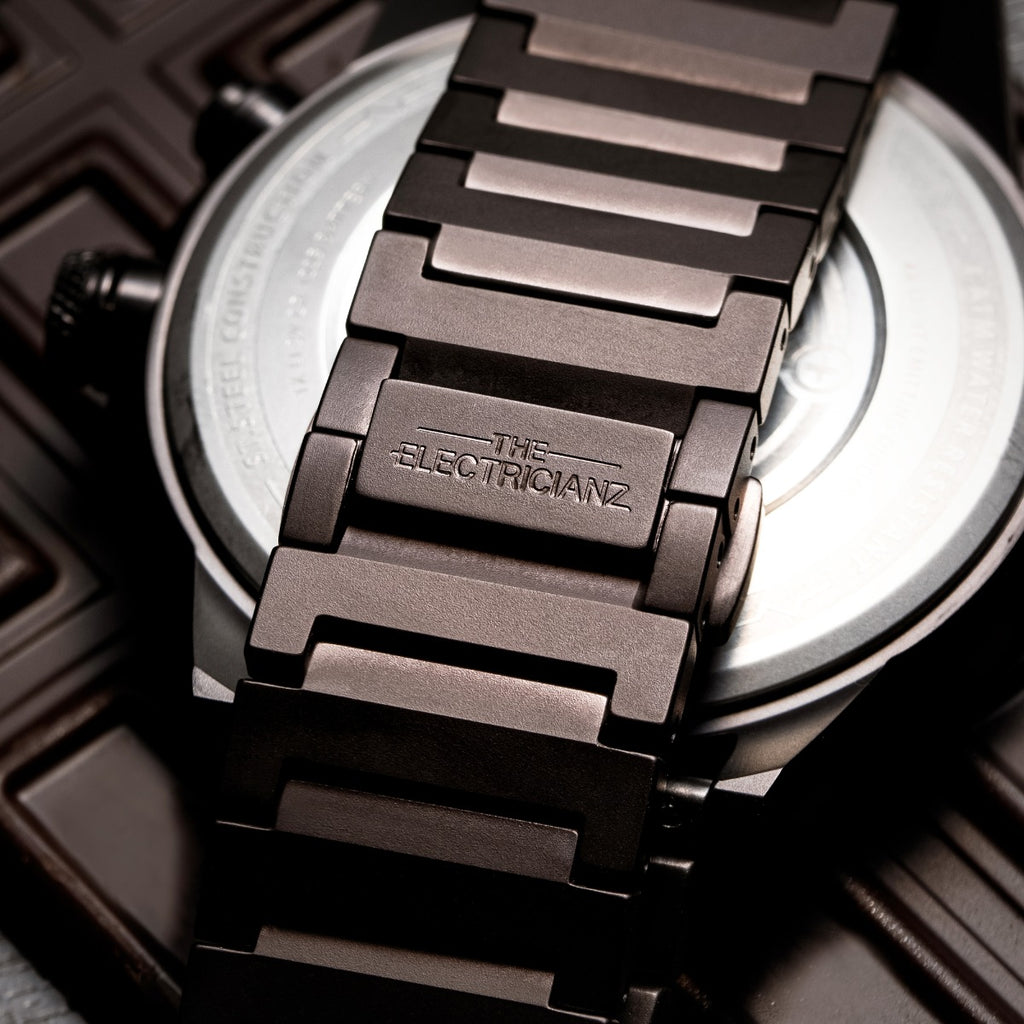 The Electricianz SteelZ The Brown Z - Metal Mens Watch with Brown Stainless Steel Strap ZZ-A4C/01
