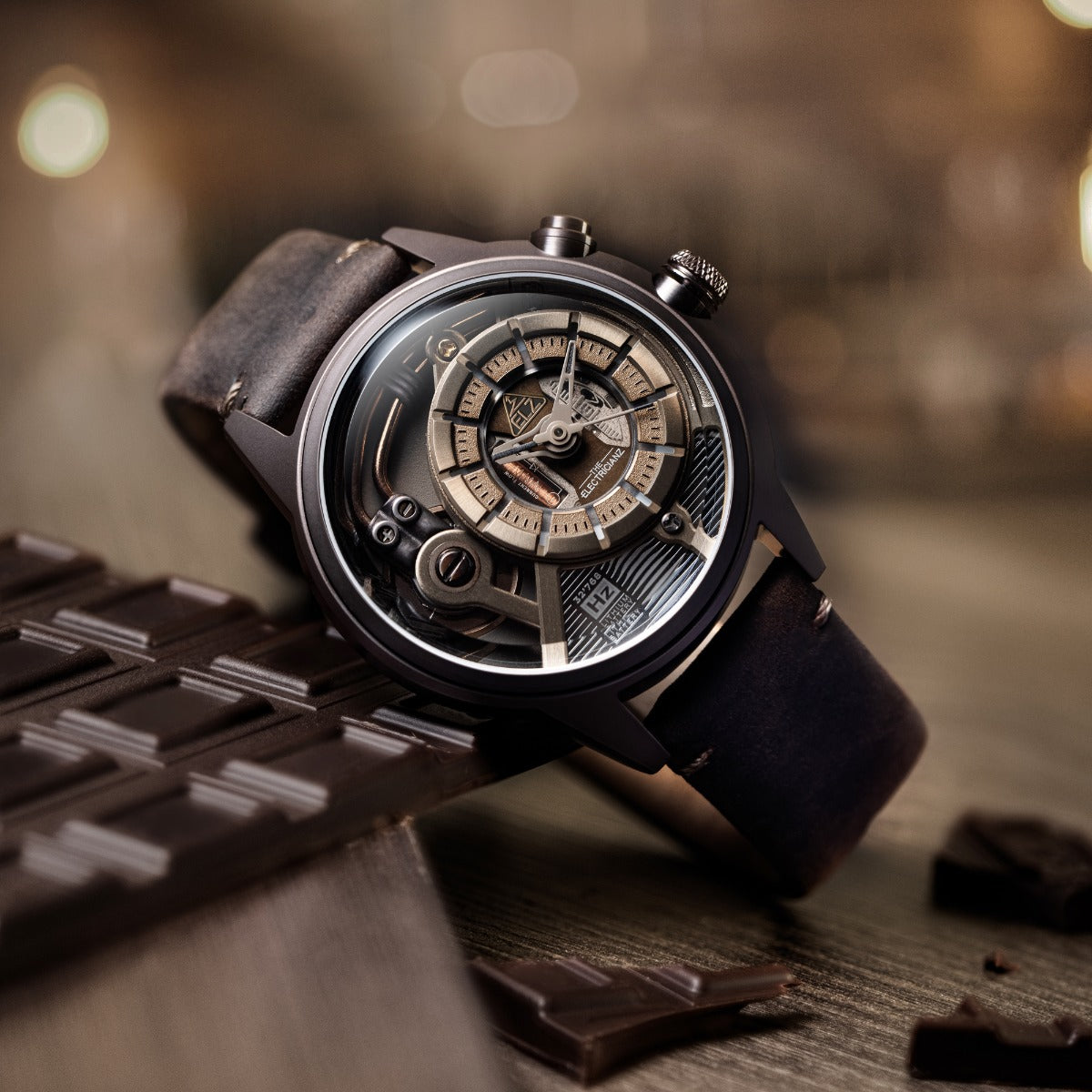 The Electricianz SteelZ The Brown Z - Leather Mens Watch with Brown Leather Strap ZZ-A4C/02