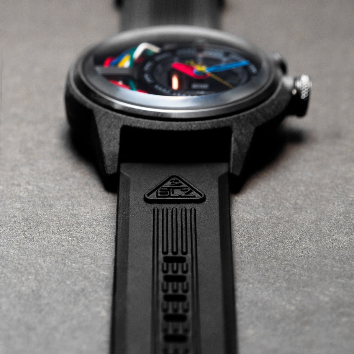 The Electricianz Nylon The Carbon Z Mens Watch with Black Leather Strap ZZ-A1A/03