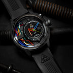 The Electricianz Nylon The Carbon Z Mens Watch with Black Leather Strap ZZ-A1A/03