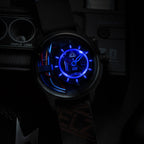 The Electricianz Nylon The Carbon Z Mens Watch with Black Leather Strap ZZ-A1A/03