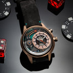 The Electricianz SteelZ The Cazino Mens Watch with Grey Leather Strap ZZ-A3C/04
