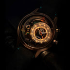 The Electricianz SteelZ The Cazino Mens Watch with Grey Leather Strap ZZ-A3C/04