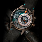 The Electricianz SteelZ The Cazino Mens Watch with Grey Leather Strap ZZ-A3C/04