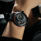 The Electricianz SteelZ DARK Z Mens Watch with Black Rubber Strap ZZ-A3C/05