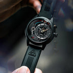 The Electricianz SteelZ DARK Z Mens Watch with Black Rubber Strap ZZ-A3C/05