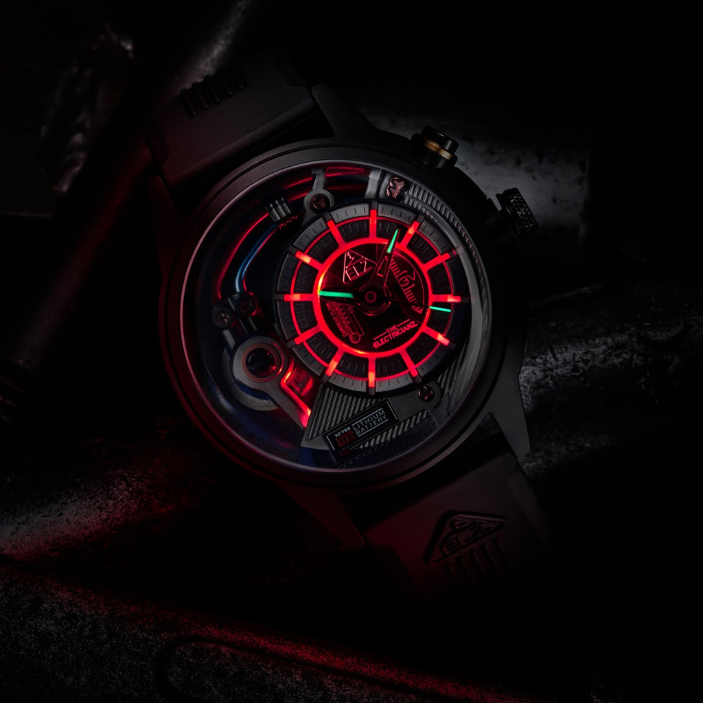 The Electricianz SteelZ DARK Z Mens Watch with Black Rubber Strap ZZ-A3C/05
