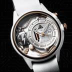 The Electricianz Nylon THE S.NOW Mens Watch with White Leather Strap ZZ-A1C/04