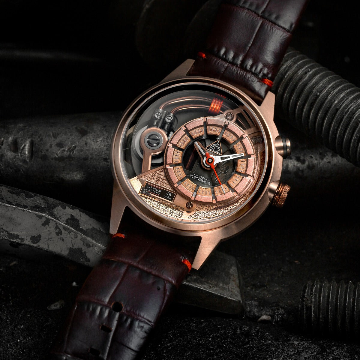 The Electricianz SteelZ The Soprano Z Mens Watch with Brown Leather Strap ZZ-A3C/03