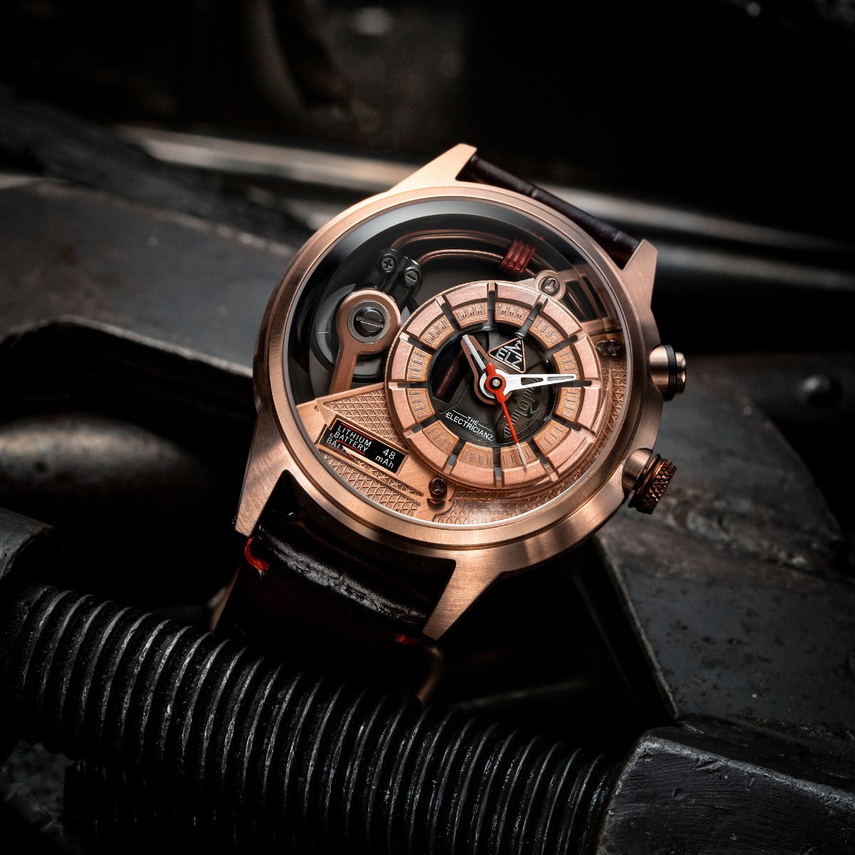 The Electricianz SteelZ The Soprano Z Mens Watch with Brown Leather Strap ZZ-A3C/03