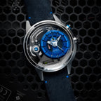 The Electricianz SteelZ The Stone Z Mens Watch with Grey Leather Strap ZZ-A3C/02