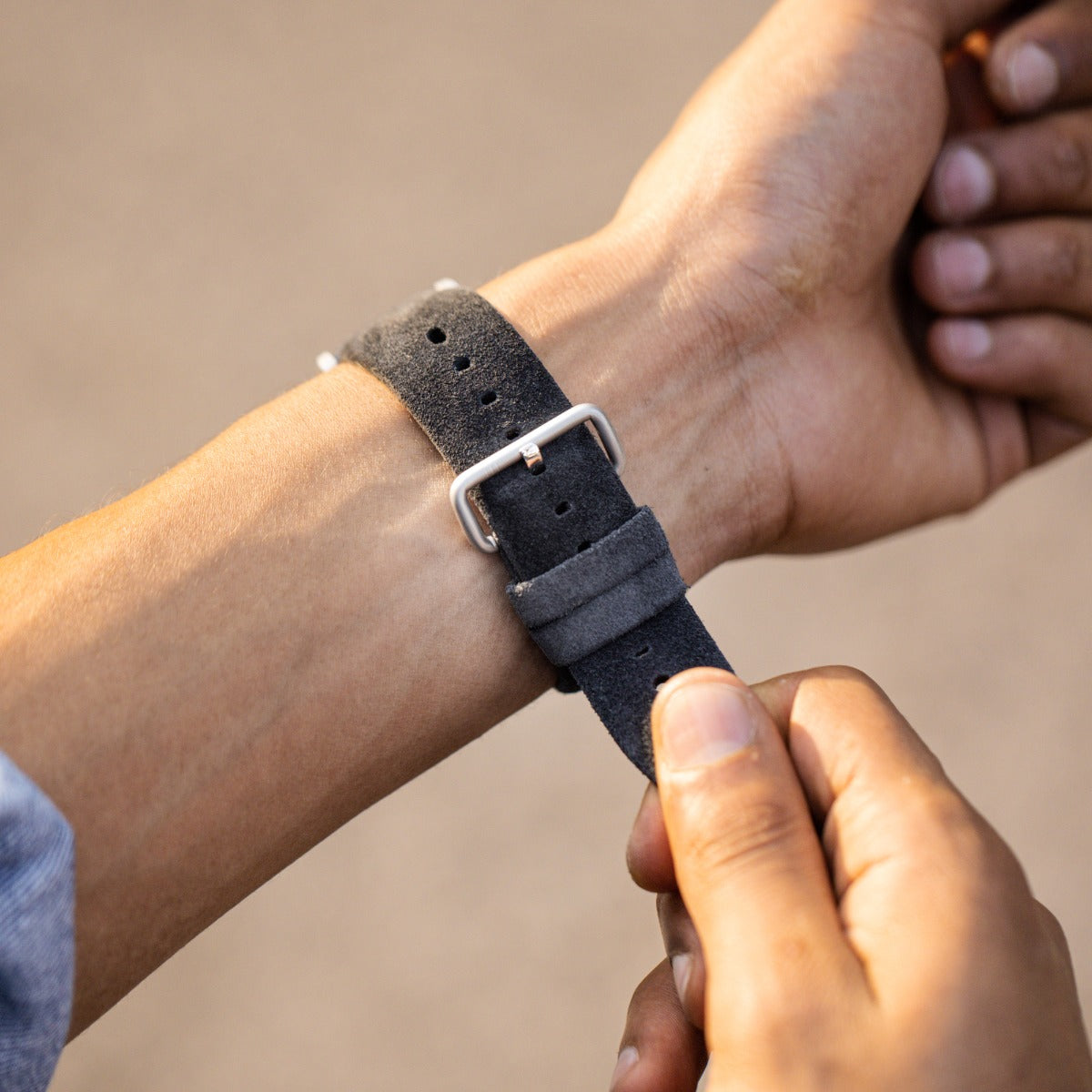 The Electricianz SteelZ The Stone Z Mens Watch with Grey Leather Strap ZZ-A3C/02