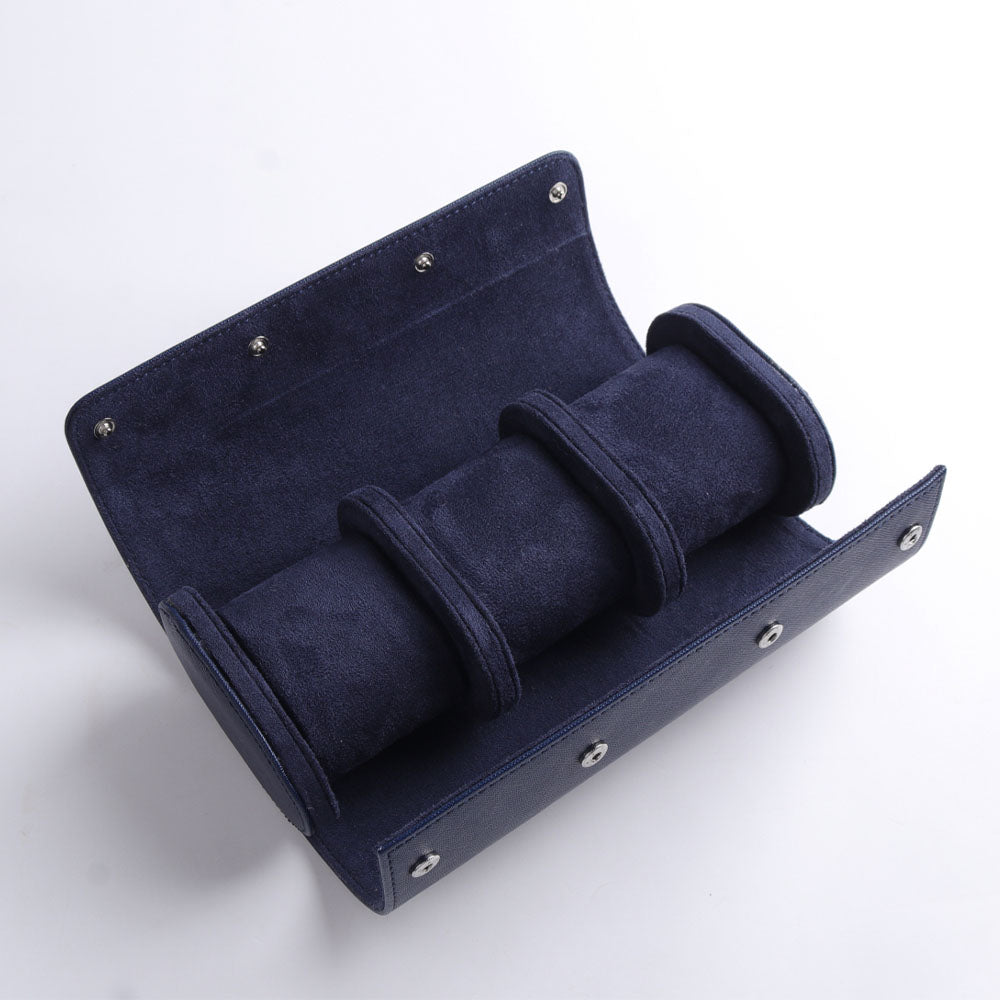 Time Travel UK Monaco Navy 3 Watch Roll