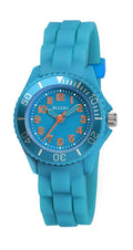 Tikkers Unisex Quartz Watch with Blue Dial Analogue Display and Blue Silicone Strap TK0060