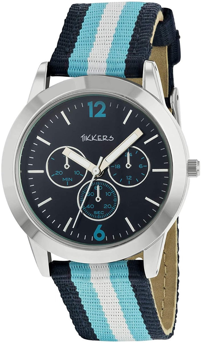 Tikkers Boy's Watch with Blue Dial and Blue Nylon Strap TK0192