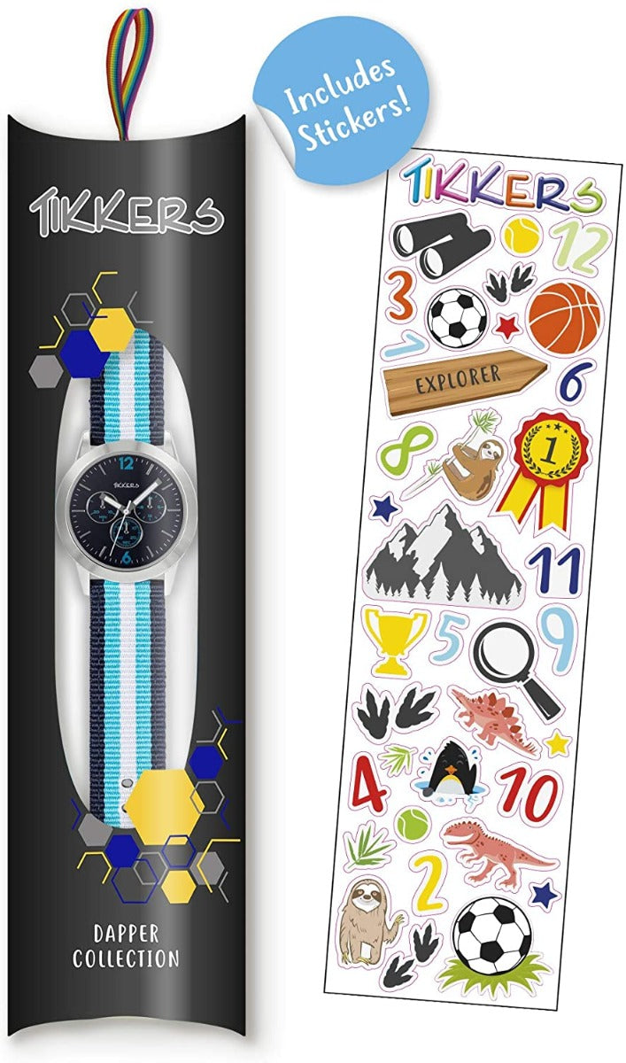 Tikkers Boy's Watch with Blue Dial and Blue Nylon Strap TK0192