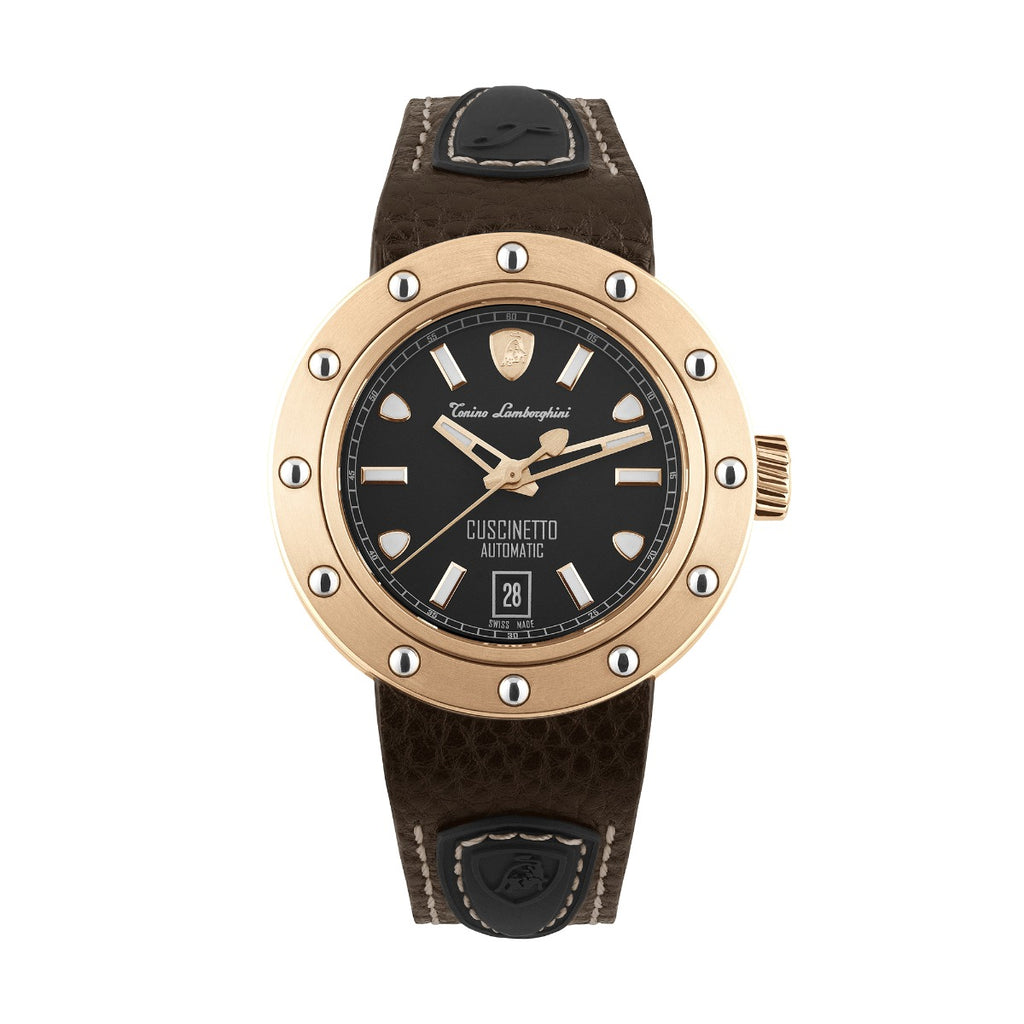 Tonino Lamborghini Cuscinetto Men's Watch with Brown Leather Strap TLF-T01-5