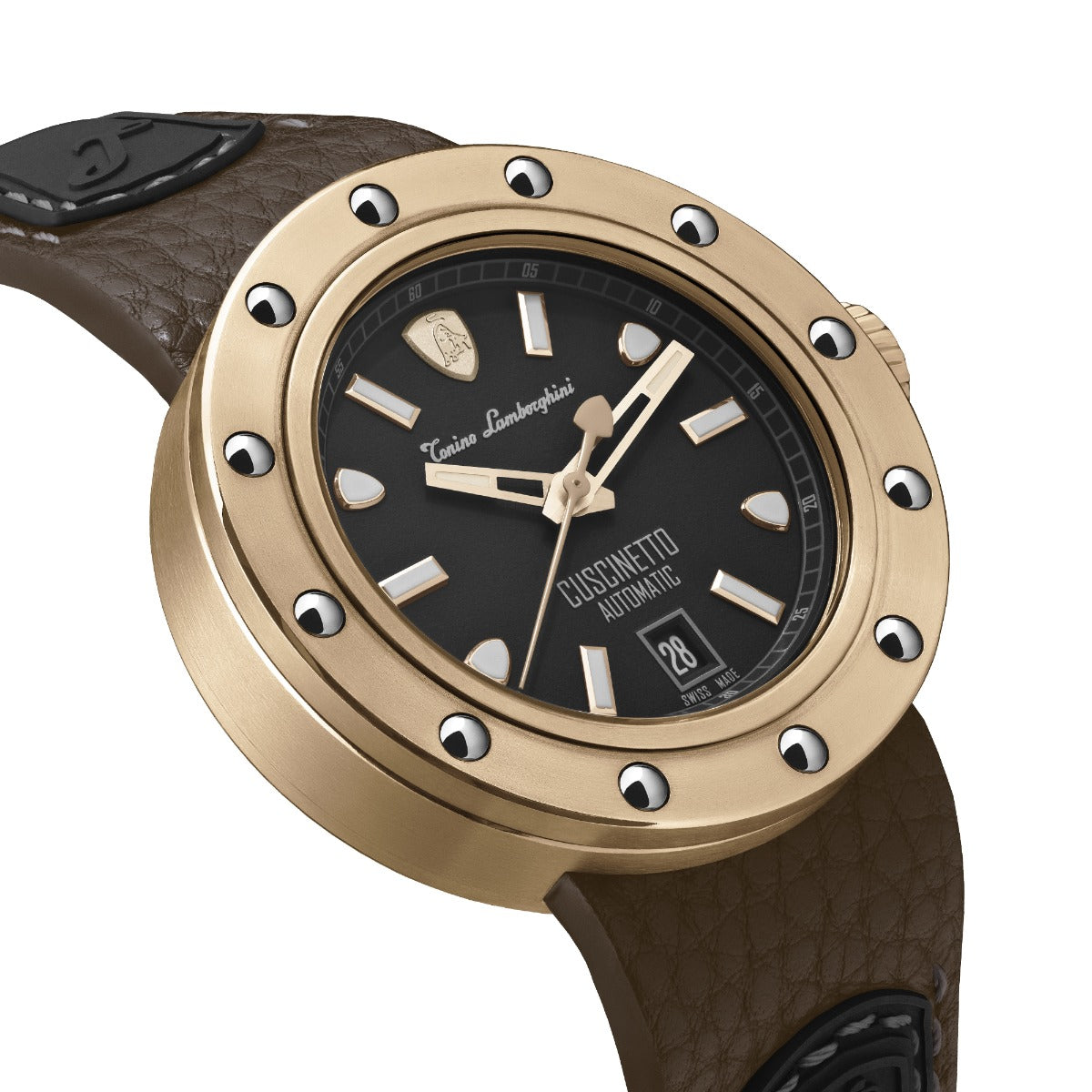 Tonino Lamborghini Cuscinetto Men's Watch with Brown Leather Strap TLF-T01-5