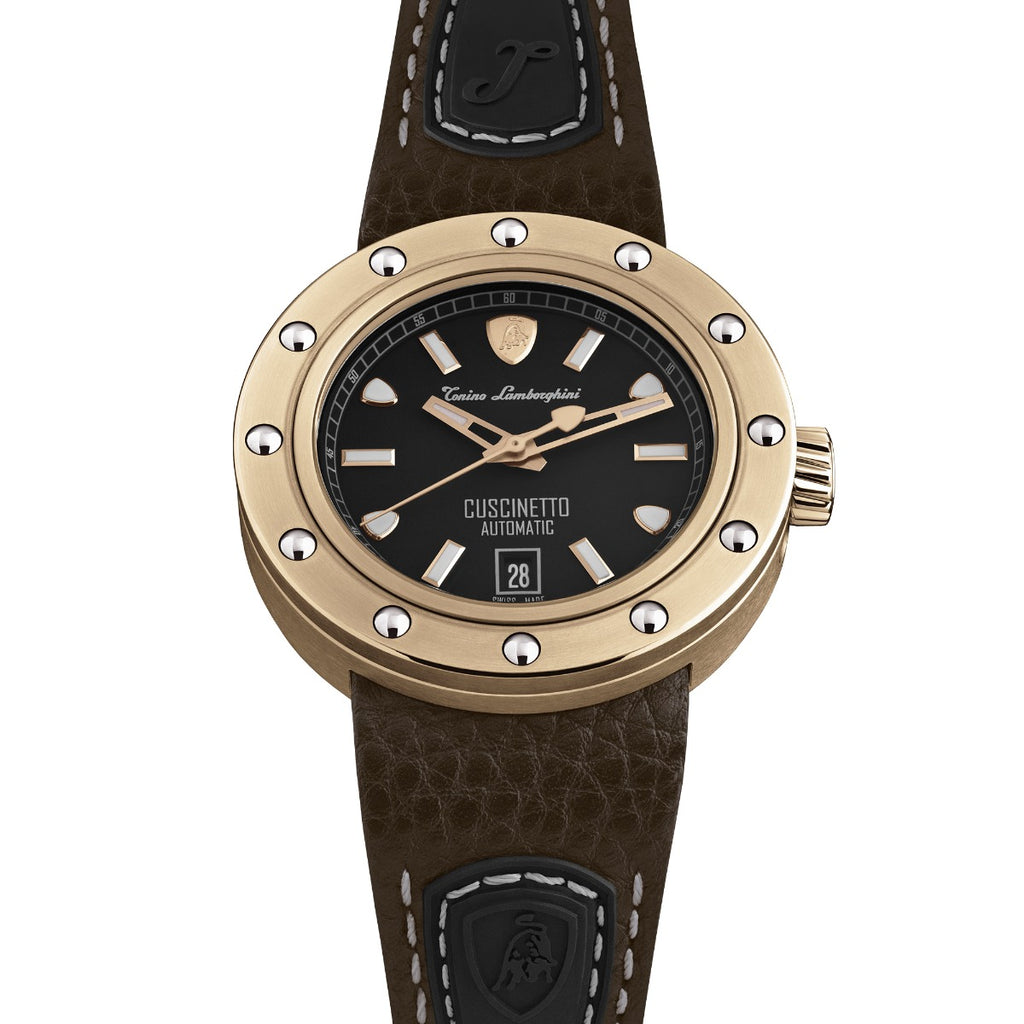 Tonino Lamborghini Cuscinetto Men's Watch with Brown Leather Strap TLF-T01-5