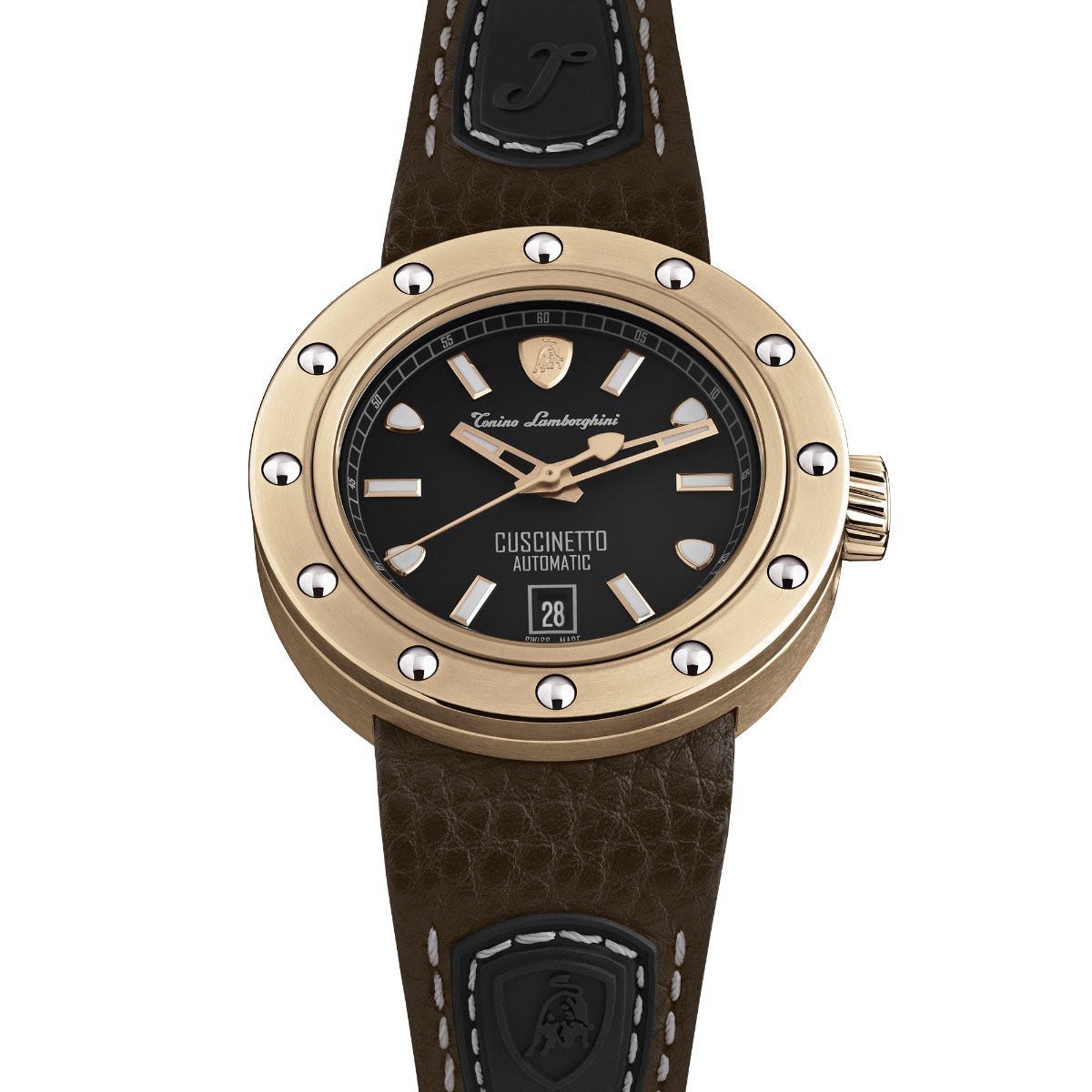 Tonino Lamborghini Cuscinetto Men's Watch with Brown Leather Strap TLF-T01-5