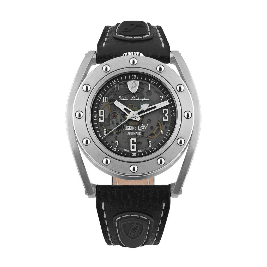 Tonino Lamborghini Cuscinetto R Men's Watch with Black Leather Strap TLF-T02-1