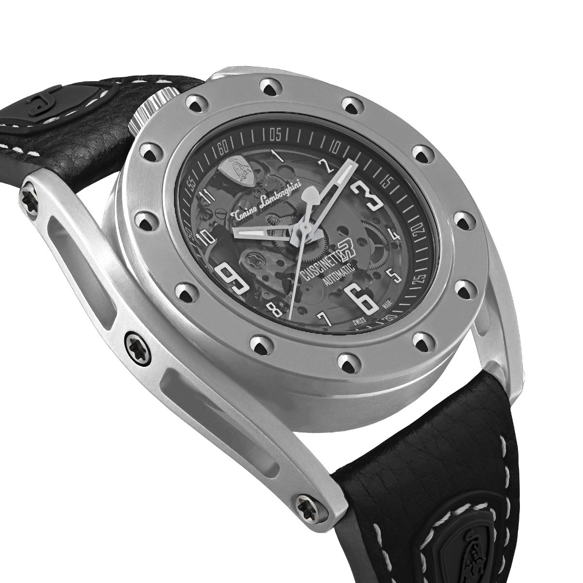 Tonino Lamborghini Cuscinetto R Men's Watch with Black Leather Strap TLF-T02-1