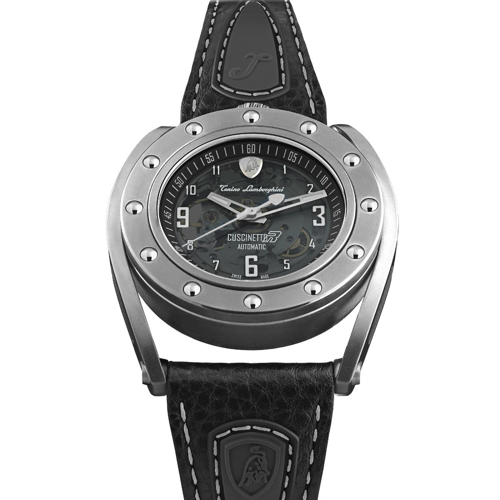 Tonino Lamborghini Cuscinetto R Men's Watch with Black Leather Strap TLF-T02-1