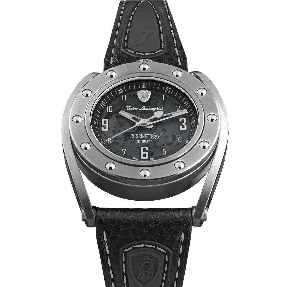 Tonino Lamborghini Cuscinetto R Men's Watch with Black Leather Strap TLF-T02-1