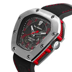 Tonino Lamborghini Spyderleggero Skeleton Men's Watch with Black Silicone Strap TLF-T06-2