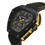 Tonino Lamborghini Spyderleggero Skeleton Men's Watch with Black Silicone Strap TLF-T06-3