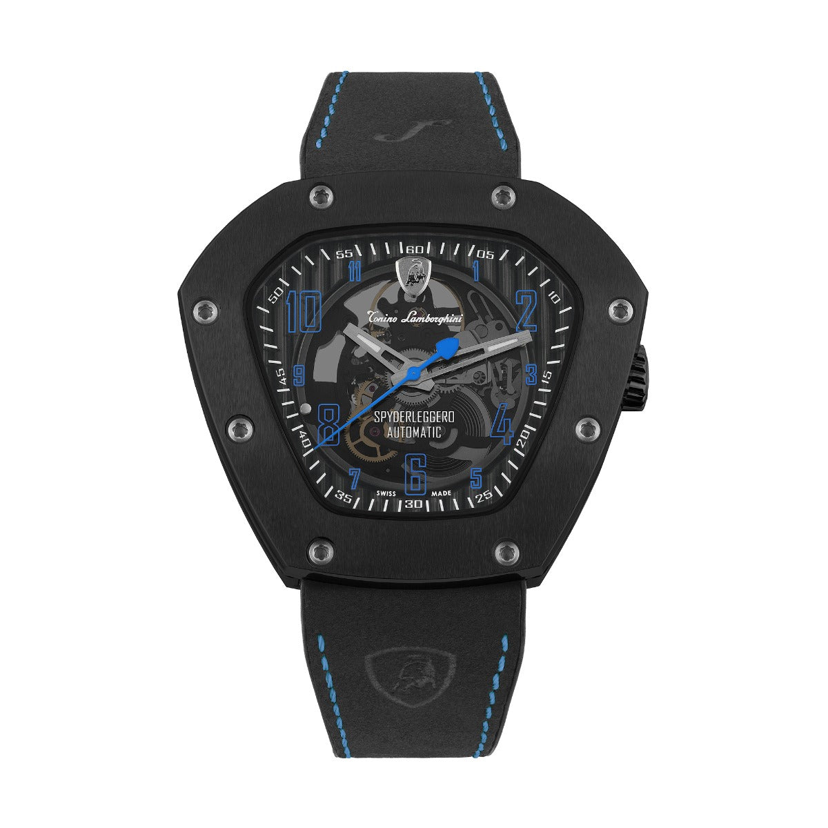 Tonino Lamborghini Spyderleggero Skeleton Men's Watch with Black Silicone Strap TLF-T06-4