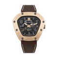Tonino Lamborghini Spyderleggero Skeleton Men's Watch with Brown Silicone Strap TLF-T06-5