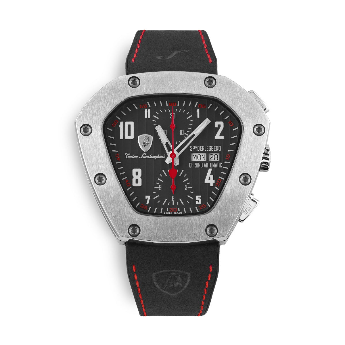 Tonino Lamborghini Spyderleggero Chronograph Men's Watch with Black Silicone Strap TLF-T07-2
