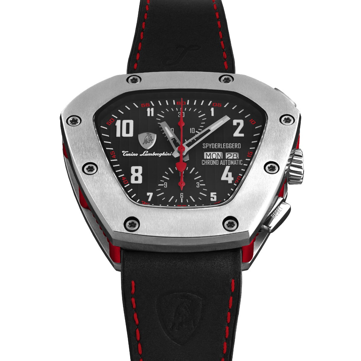 Tonino Lamborghini Spyderleggero Chronograph Men's Watch with Black Silicone Strap TLF-T07-2