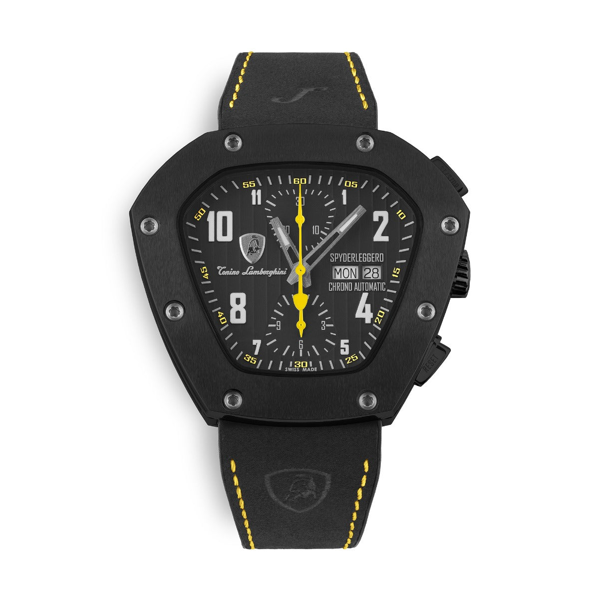 Tonino Lamborghini Spyderleggero Chronograph Men's Watch with Black Silicone Strap TLF-T07-3