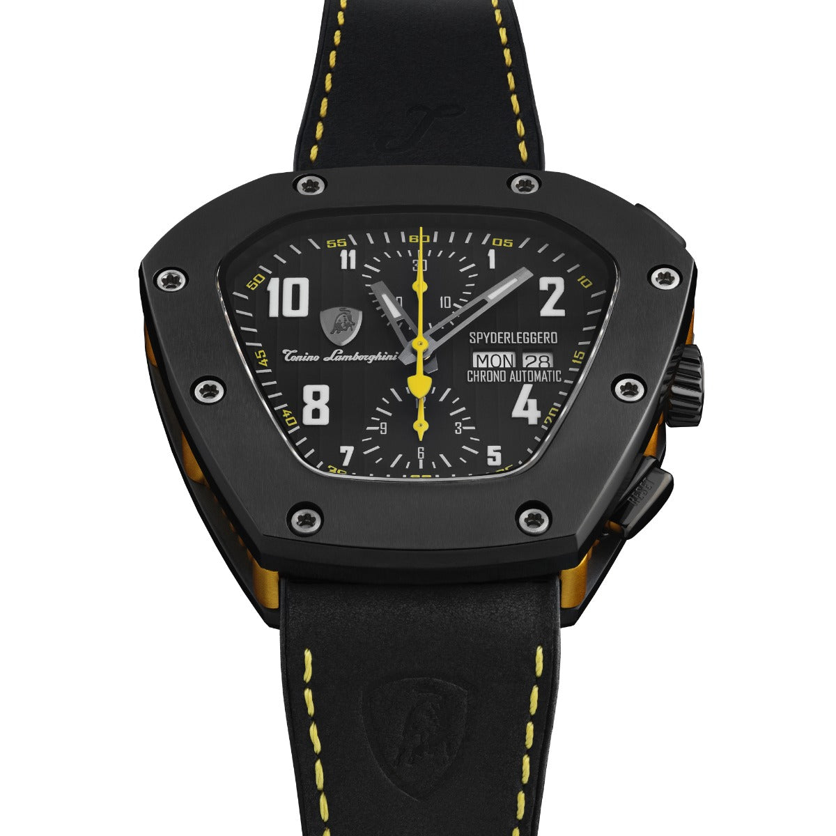 Tonino Lamborghini Spyderleggero Chronograph Men's Watch with Black Silicone Strap TLF-T07-3
