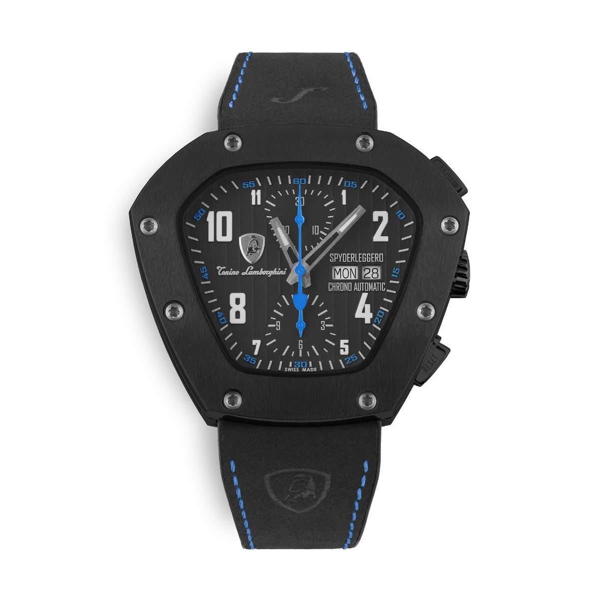 Tonino Lamborghini Spyderleggero Chronograph Men's Watch with Black Silicone Strap TLF-T07-4