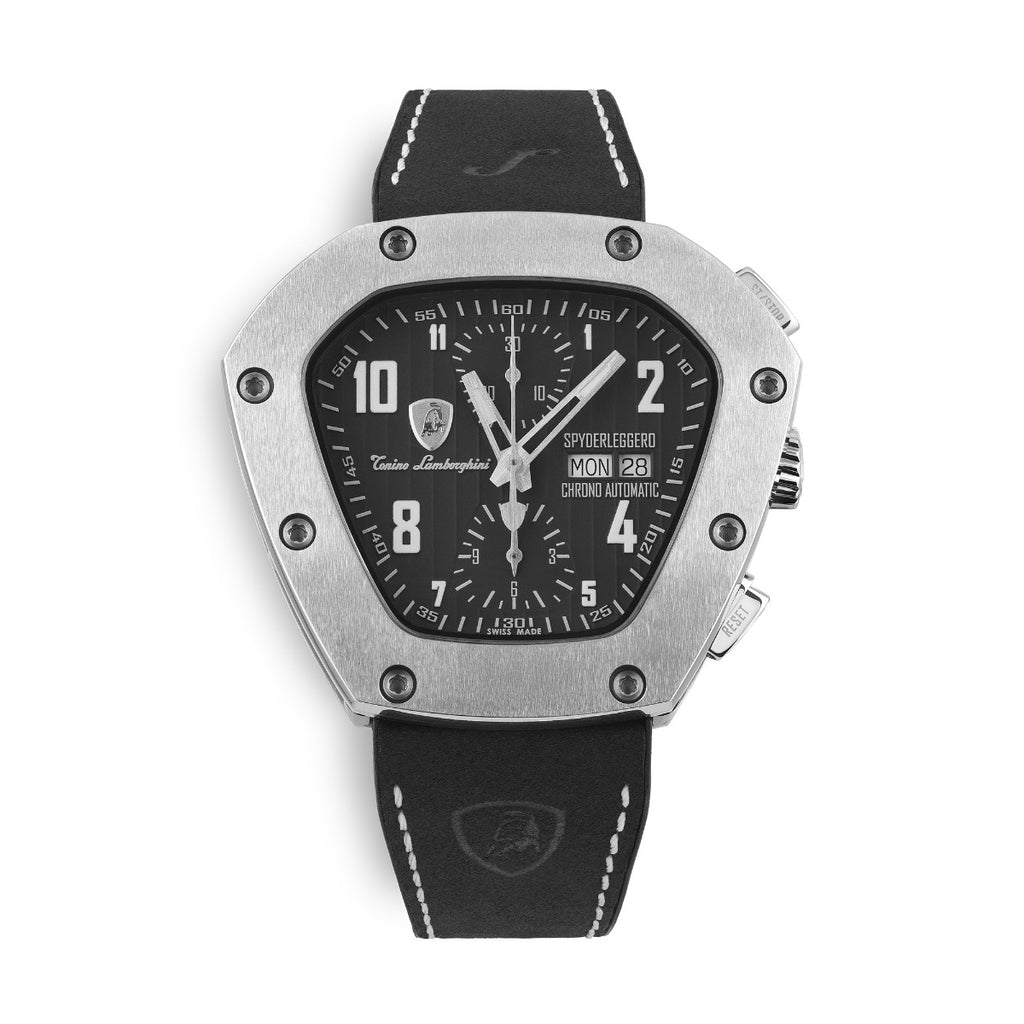 Tonino Lamborghini Spyderleggero Chronograph Men's Watch with Black Silicone Strap TLF-T07-1