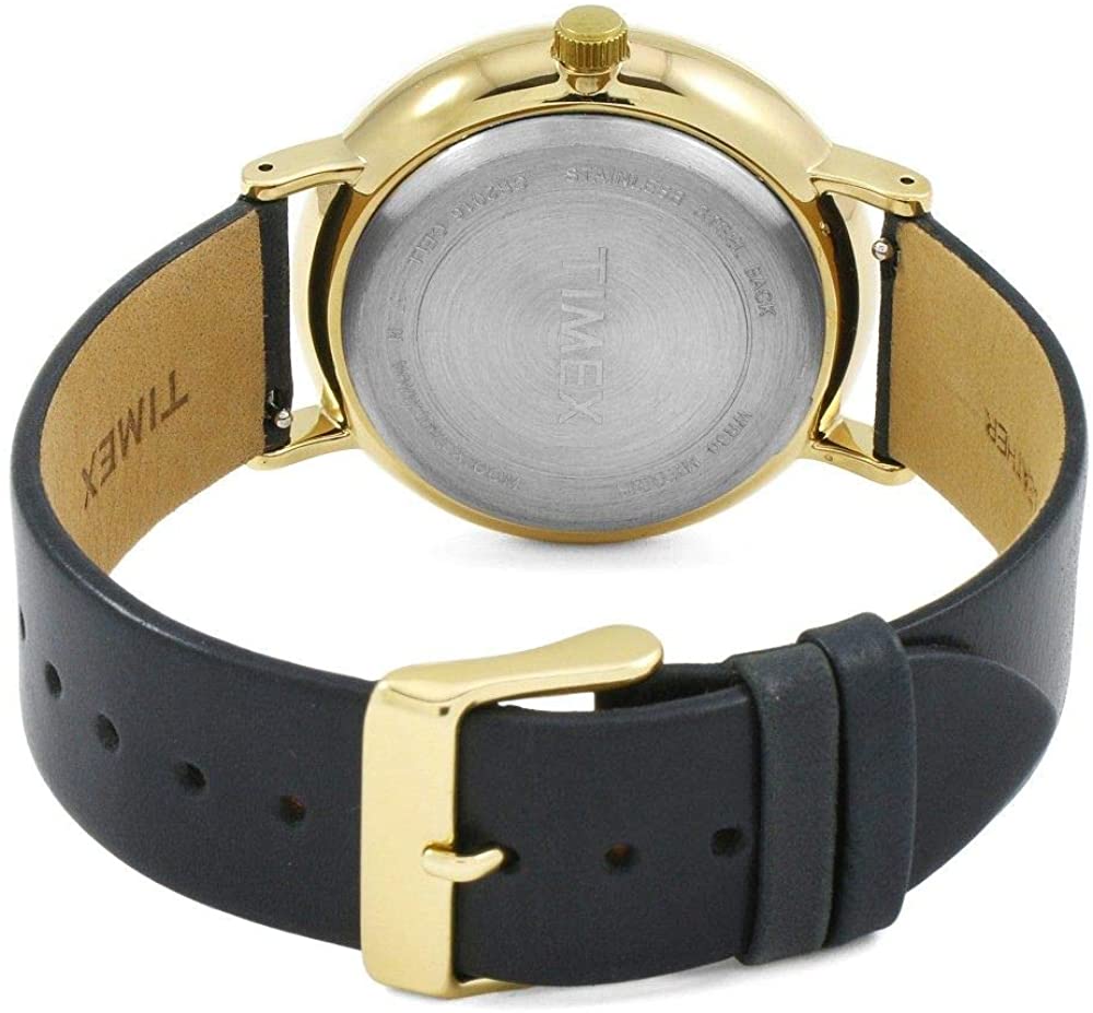 Timex Mens Classic Watch with Black Leather Strap TW2R26000