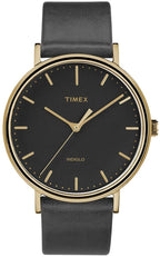 Timex Mens Classic Watch with Black Leather Strap TW2R26000