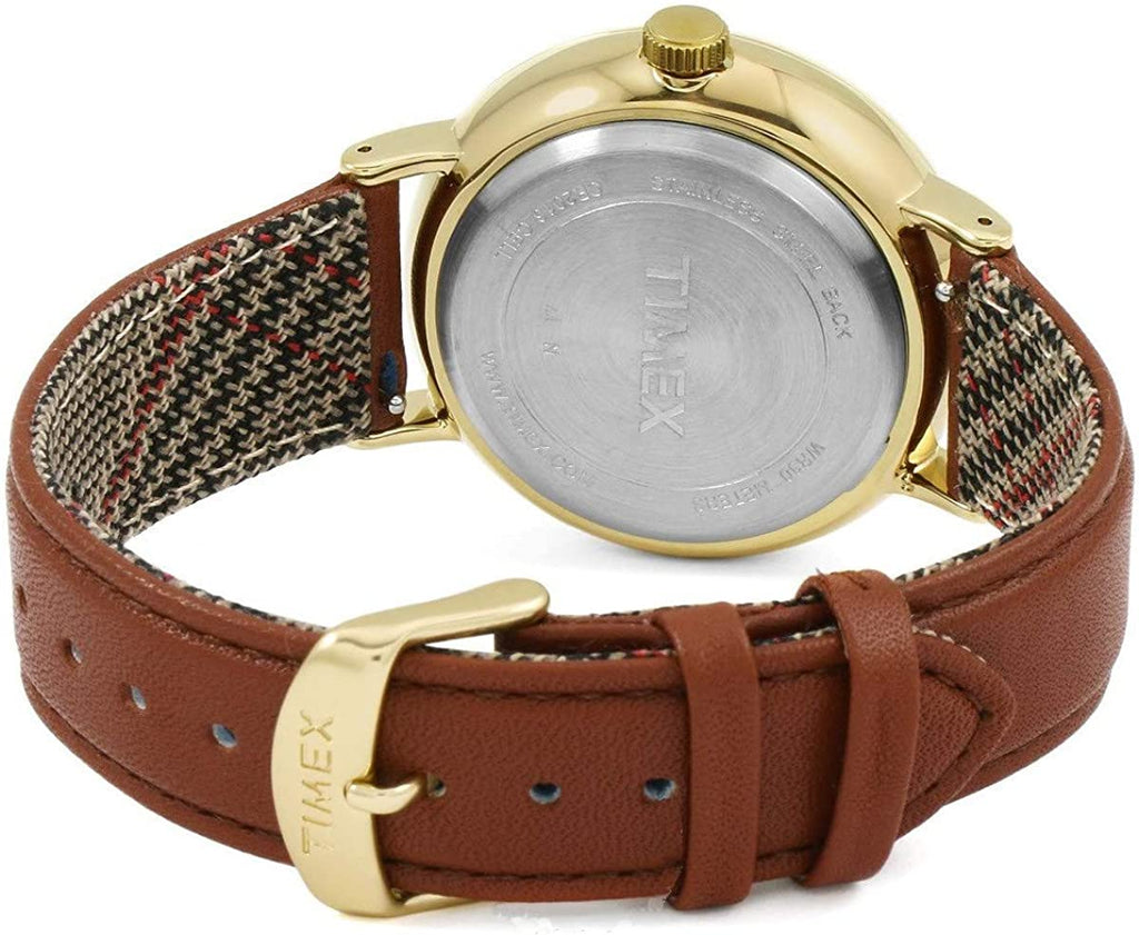 Timex Mens Fairfield Watch with Cream Indiglo Dial and Tan Strap TW2R37900