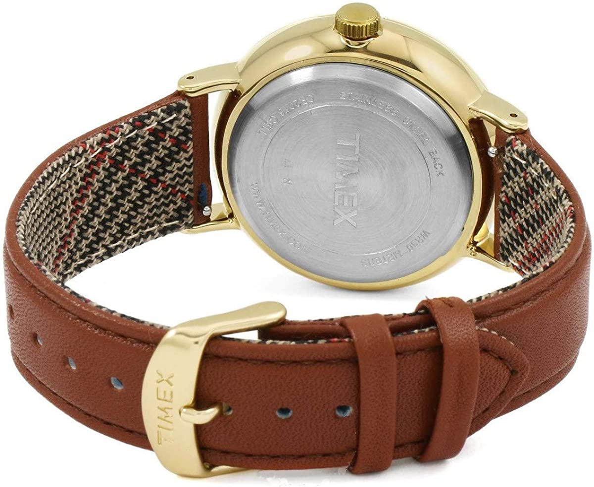 Timex Mens Fairfield Watch with Cream Indiglo Dial and Tan Strap TW2R37900