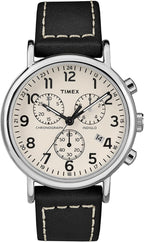 Timex Weekender Men's Chronograph Watch with Black Leather Strap TW2R42800
