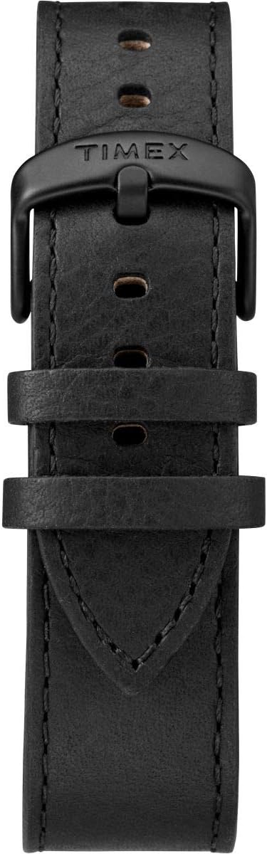 Timex Mens Watch with Black Dial and Black Leather Strap Watch TW2R64300