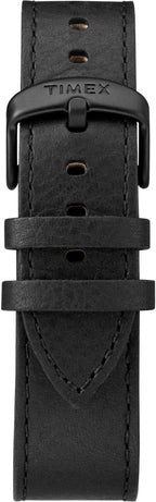 Timex Mens Watch with Black Dial and Black Leather Strap Watch TW2R64300