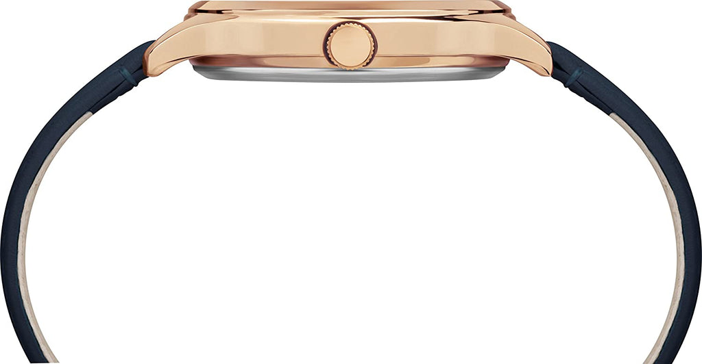 Timex Crystal Bloom Ladies Watch with Blue Floral Dial and Blue Leather Strap TW2R66700