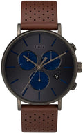 Timex Mens FAIRFIELD Chronograph Watch with Black Dial and Brown Strap TW2R80000