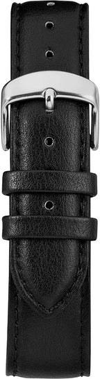 Timex Core Mens Watch with Silver Sunray Dial and Black Leather Strap TW2R85300