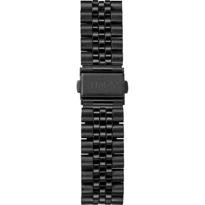 Timex Men's Waterbury Chronograph Watch with Black Dial and Black Stainless Steel Strap TW2R88600