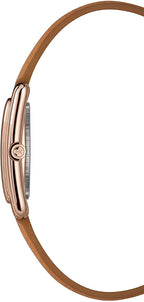 Timex Meriden Ladies Watch with Silver Dial and Brown Strap TW2R89500